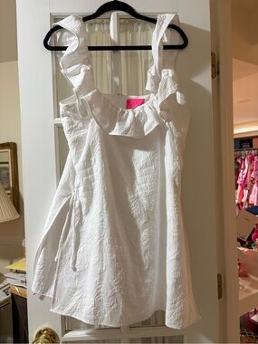 Lilly Pulitzer White Ruffle-Trim Romper